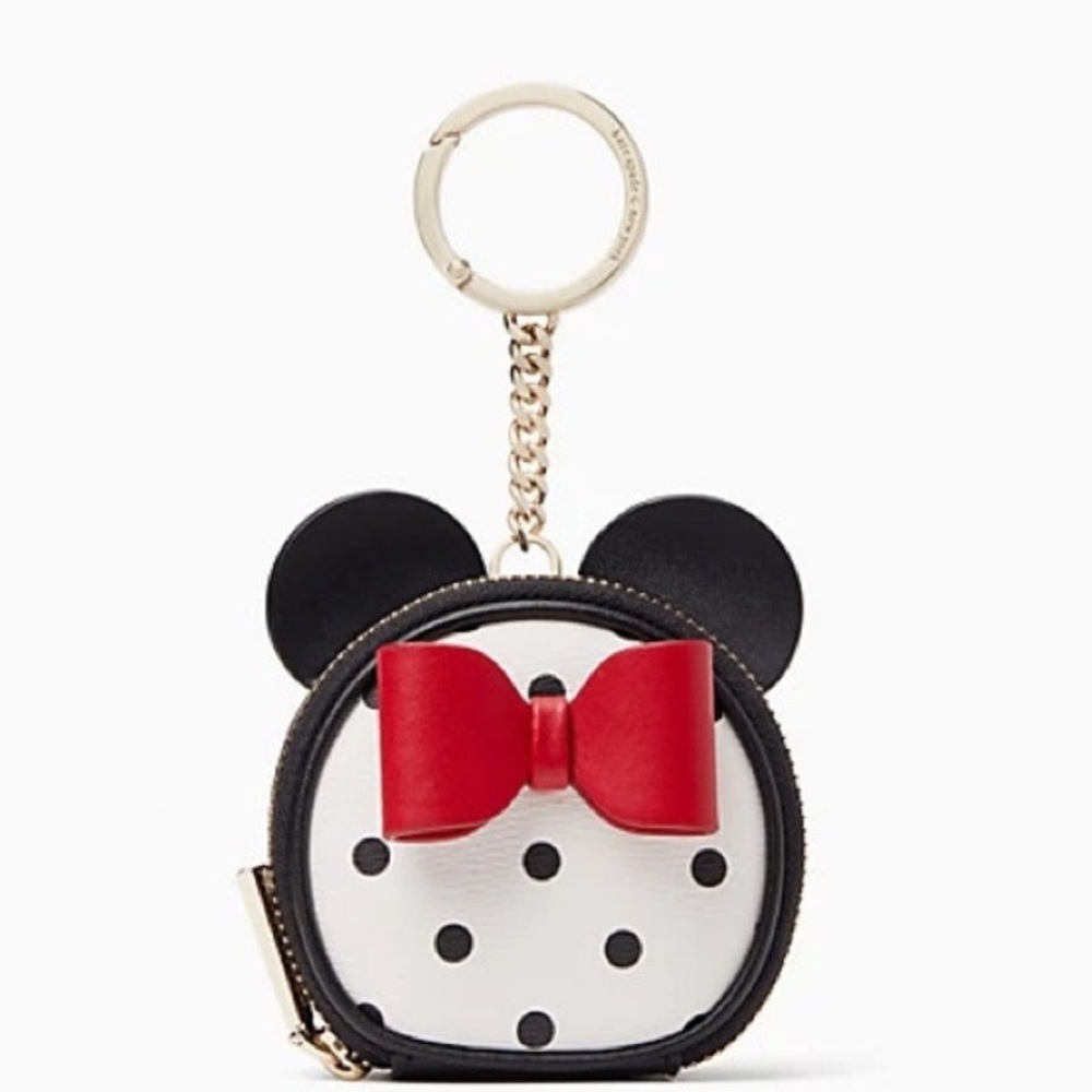 Kate spade X Disney Minnie Mouse Coin Purse, Keychain, BAG-CHARM - NWOT
